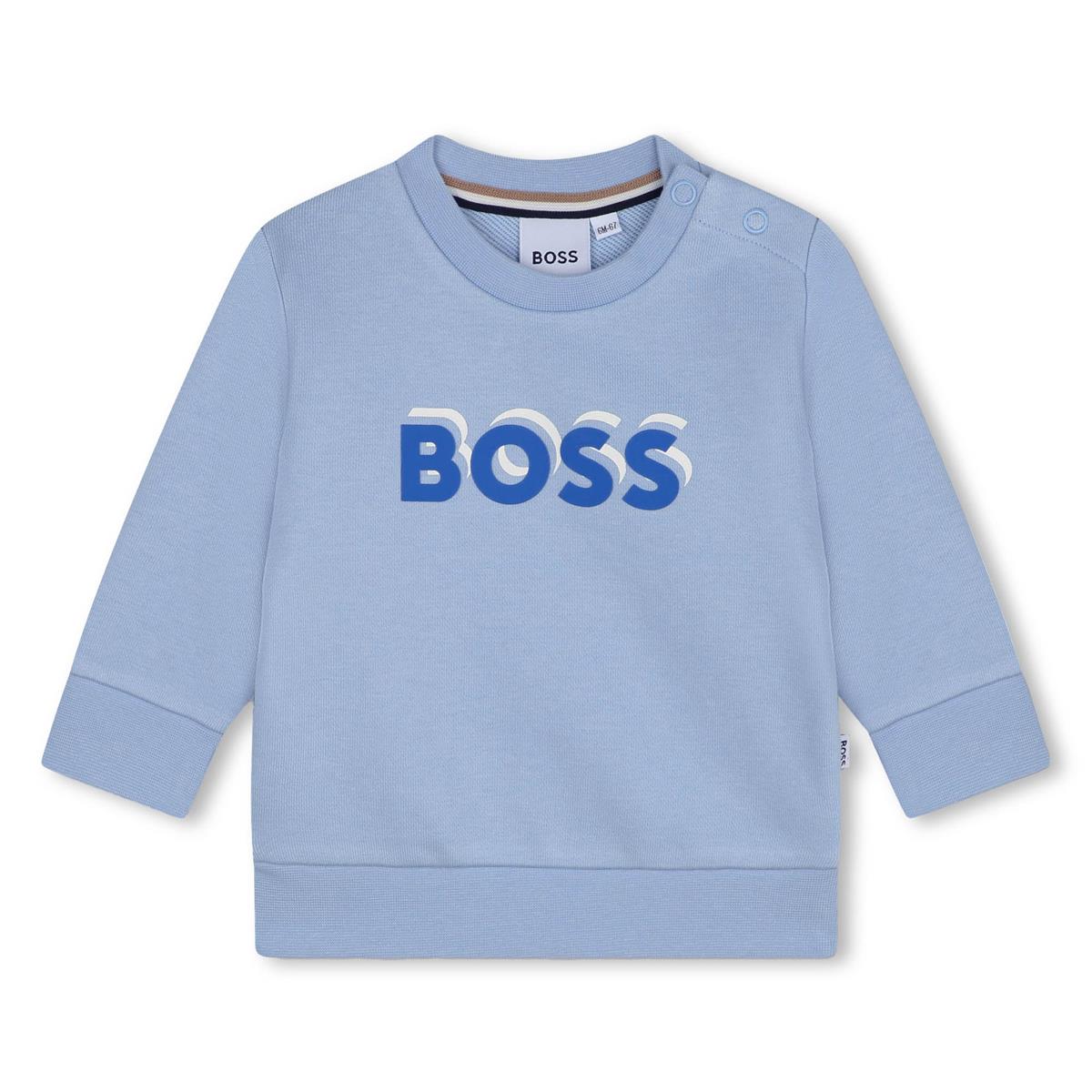 Baby Boys Light Blue Cotton Sweatshirt