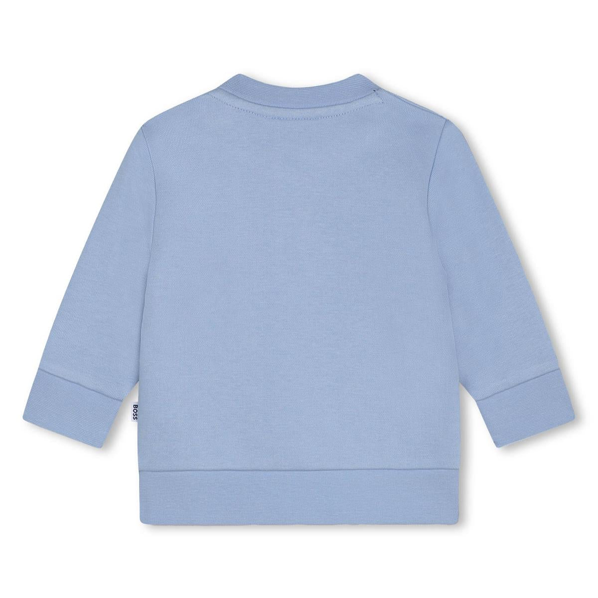 Baby Boys Light Blue Cotton Sweatshirt