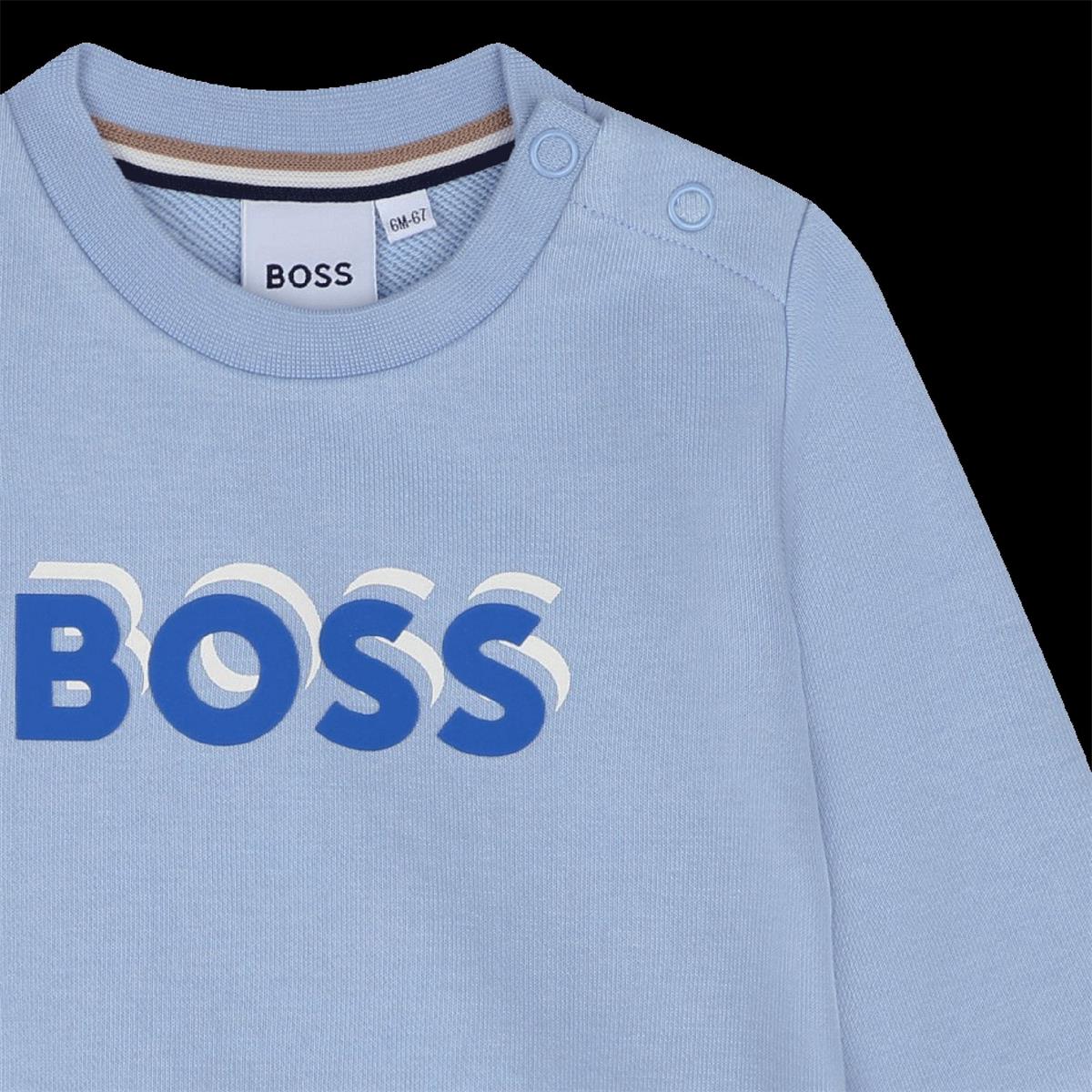 Baby Boys Light Blue Cotton Sweatshirt