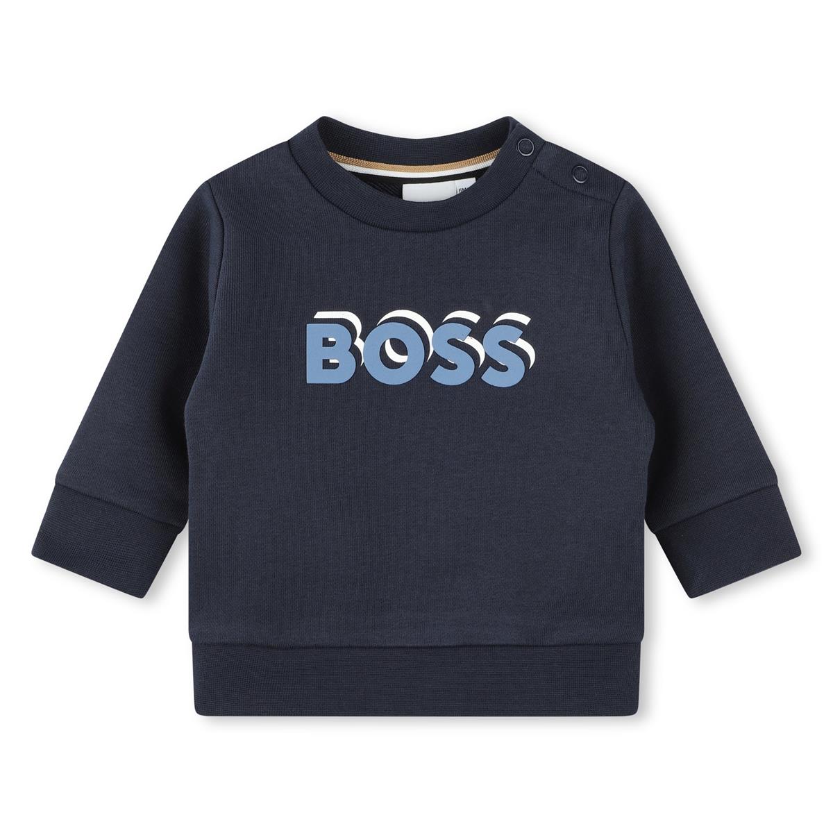 Baby Boys Navy Cotton Sweatshirt