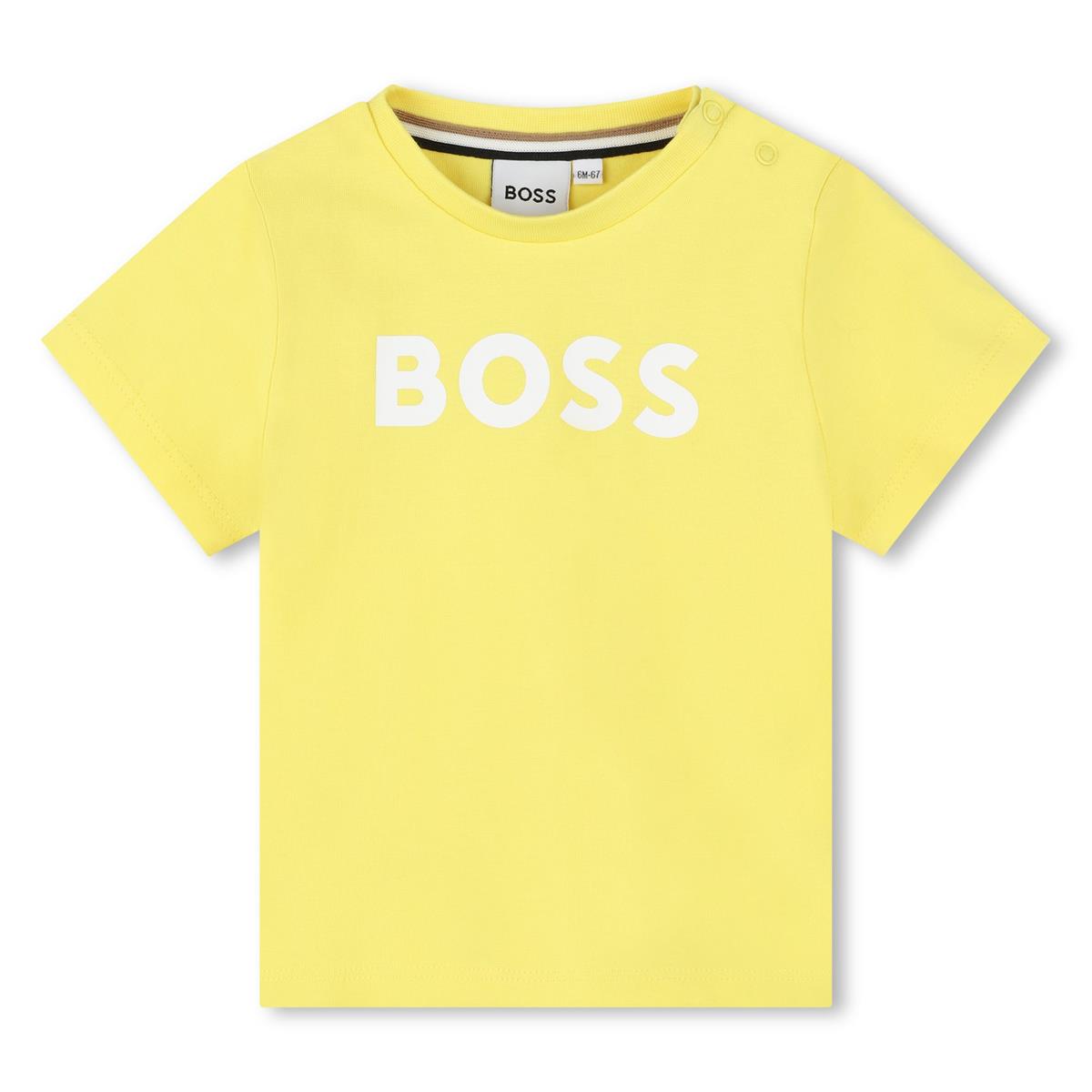 Baby Boys Yellow Cotton T-Shirt