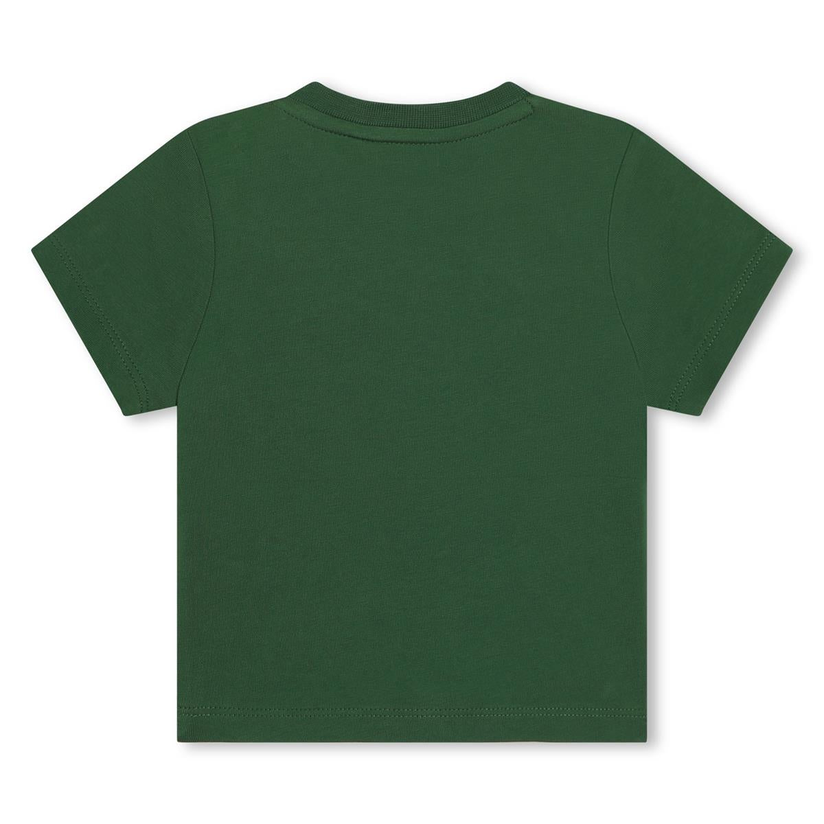 Baby Boys Green Cotton T-Shirt