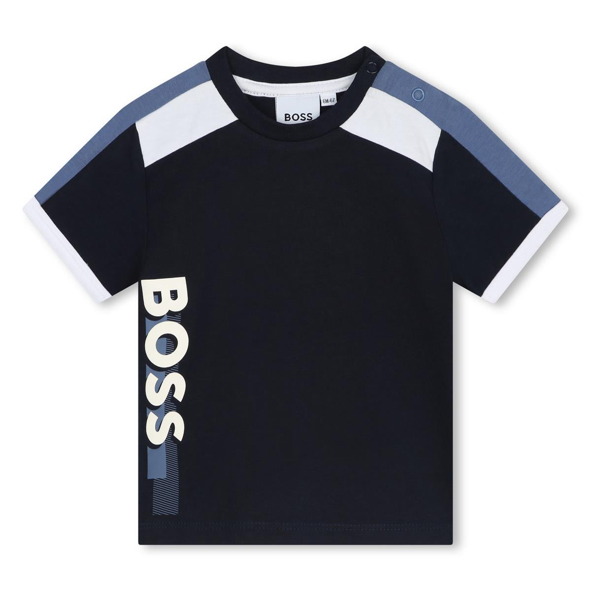 Baby Boys Navy Cotton T-Shirt