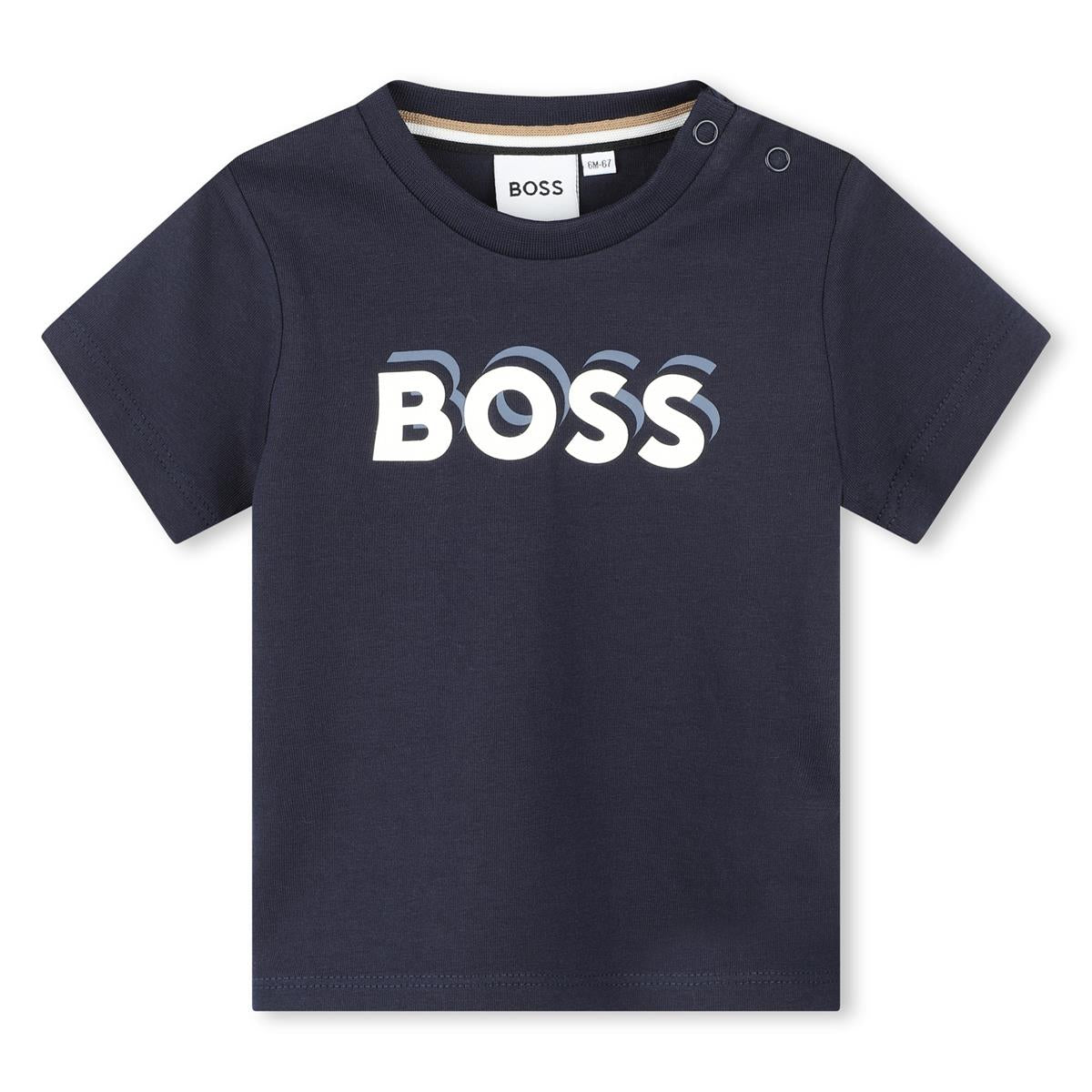 Baby Boys Navy Cotton T-Shirt