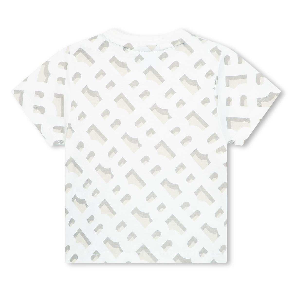 Baby Boys White Logo Cotton T-Shirt