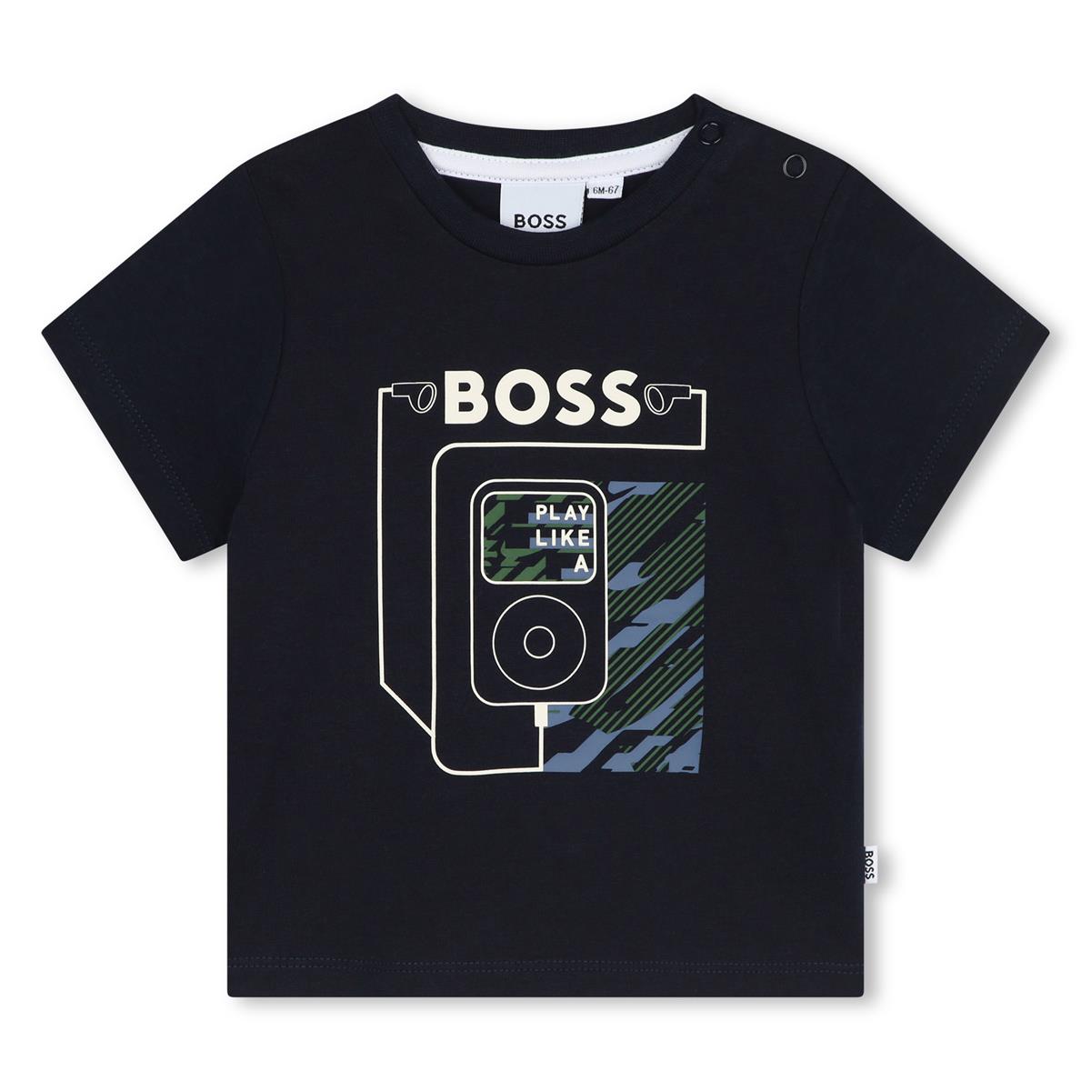 Baby Boys Navy Cotton T-Shirt