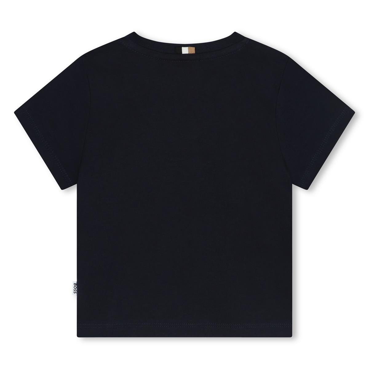 Baby Boys Navy Cotton T-Shirt