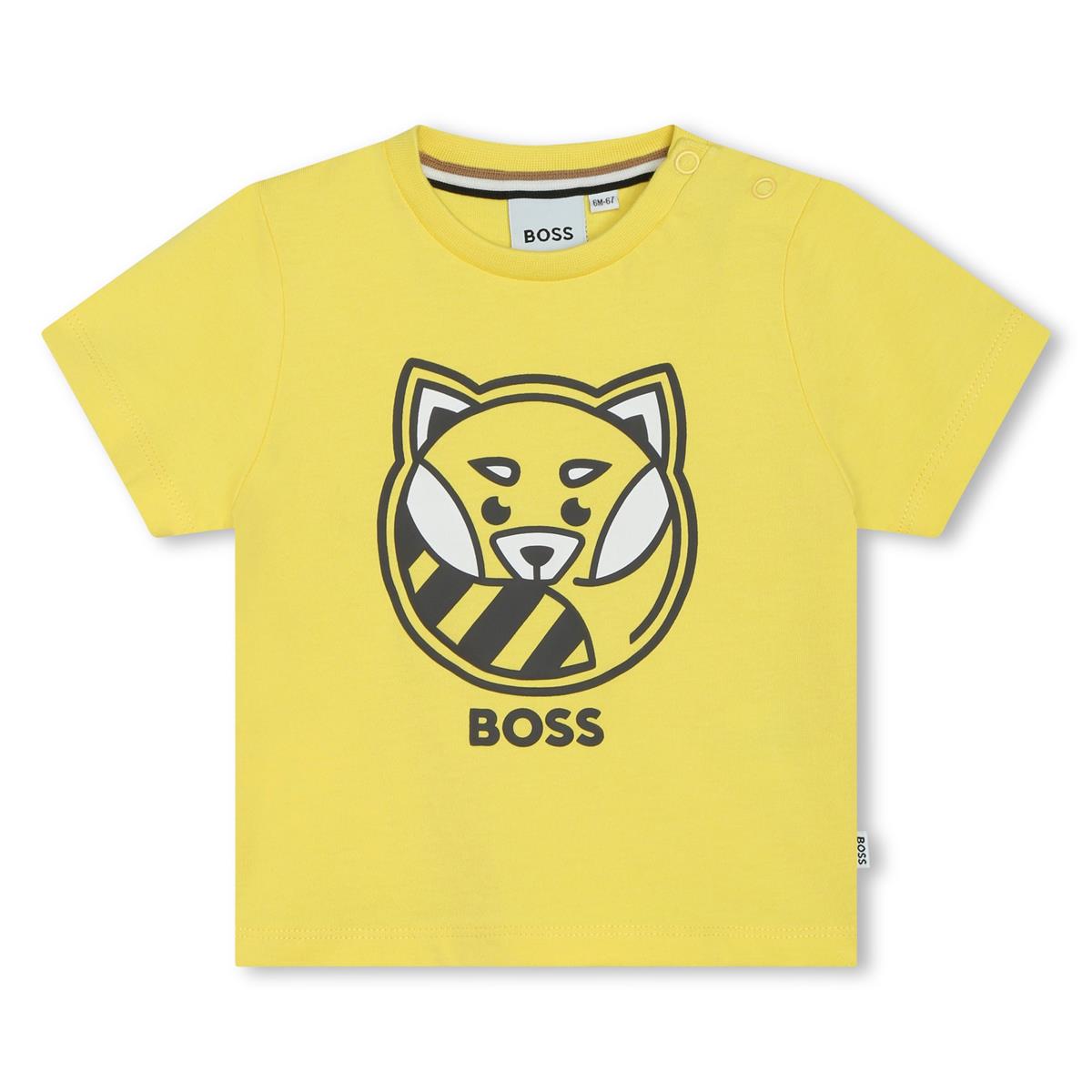 Baby Boys Yellow Cotton T-Shirt