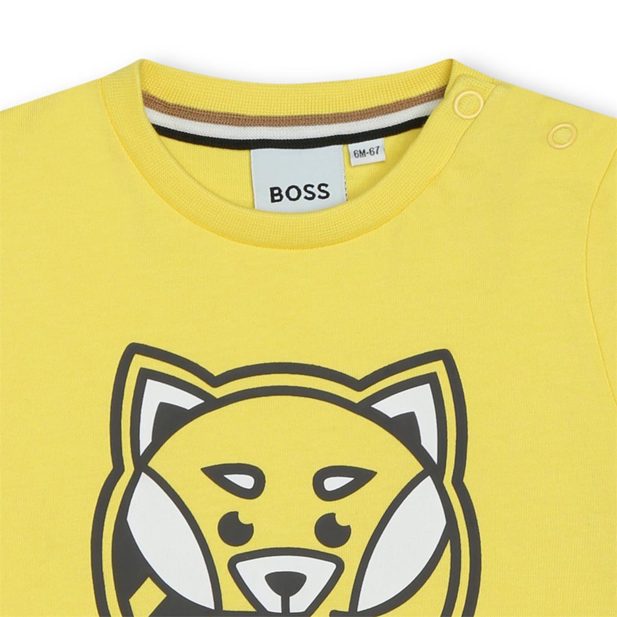 Baby Boys Yellow Cotton T-Shirt