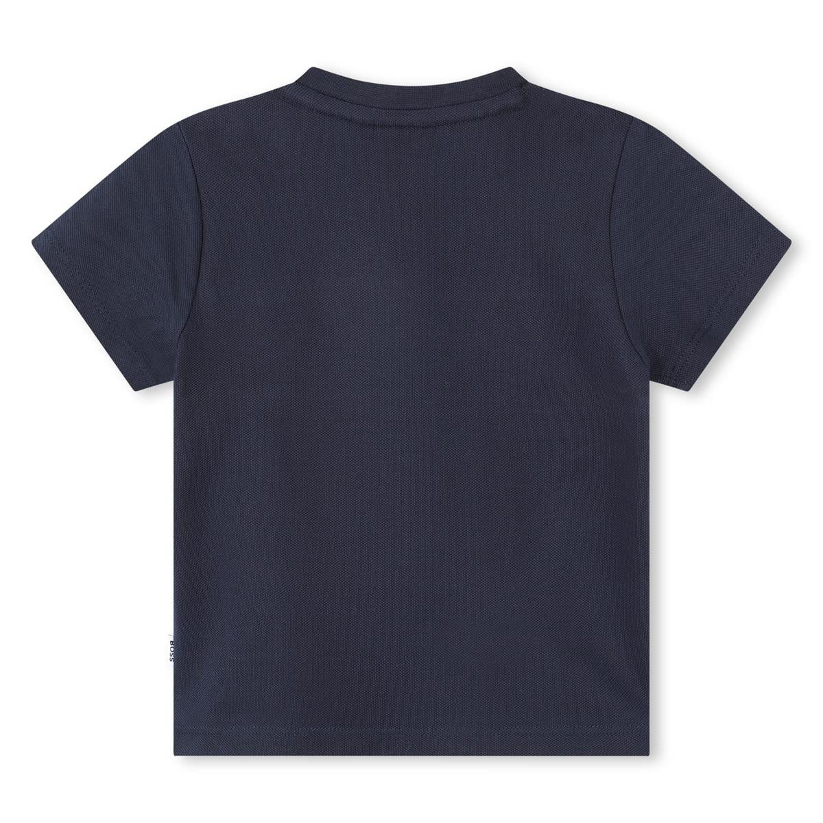 Baby Boys Navy Cotton T-Shirt