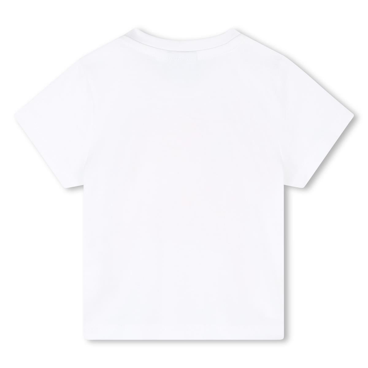 Baby Boys White Cotton T-Shirt