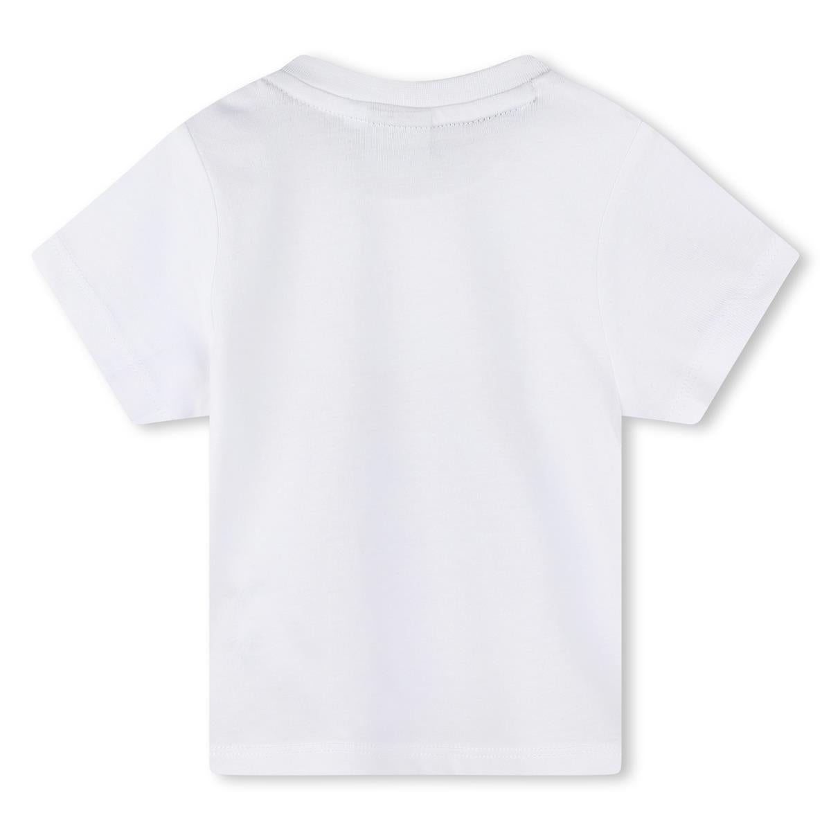 Baby Boys White Cotton T-Shirt