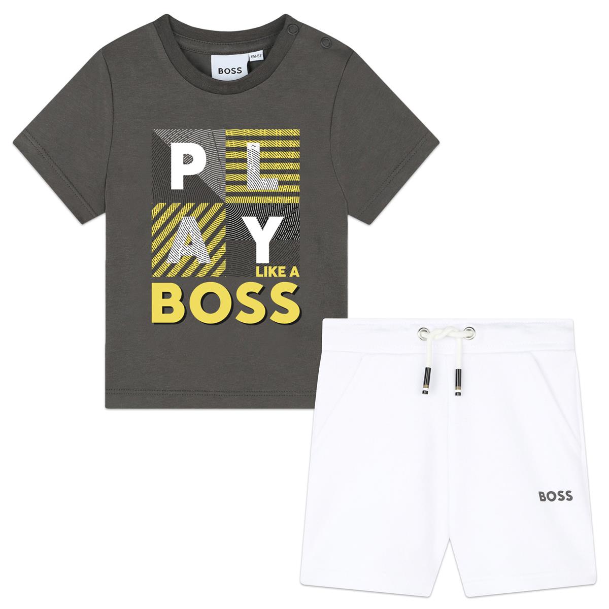 Baby Boys Grey Cotton Set