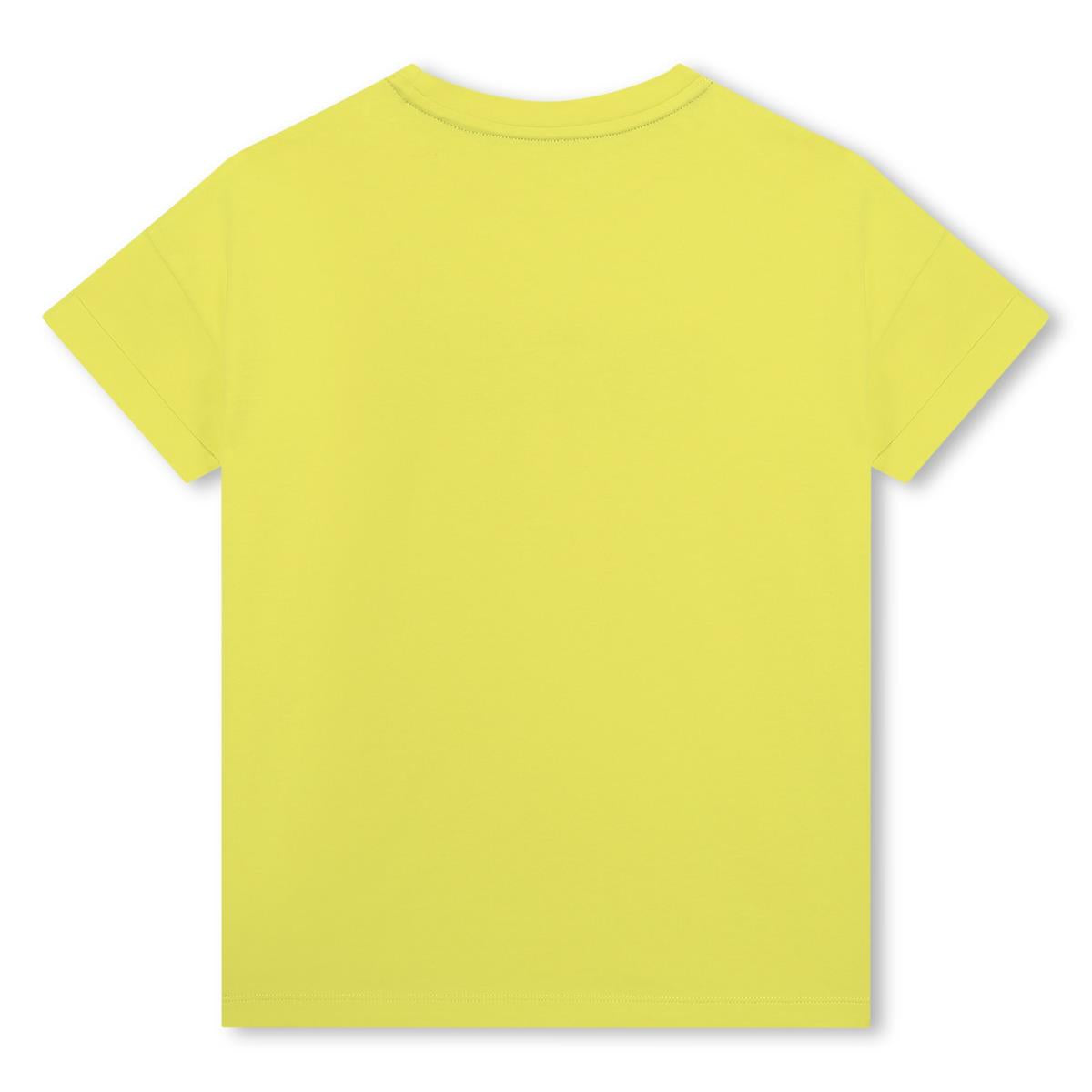 Girls Yellow Cotton T-Shirt