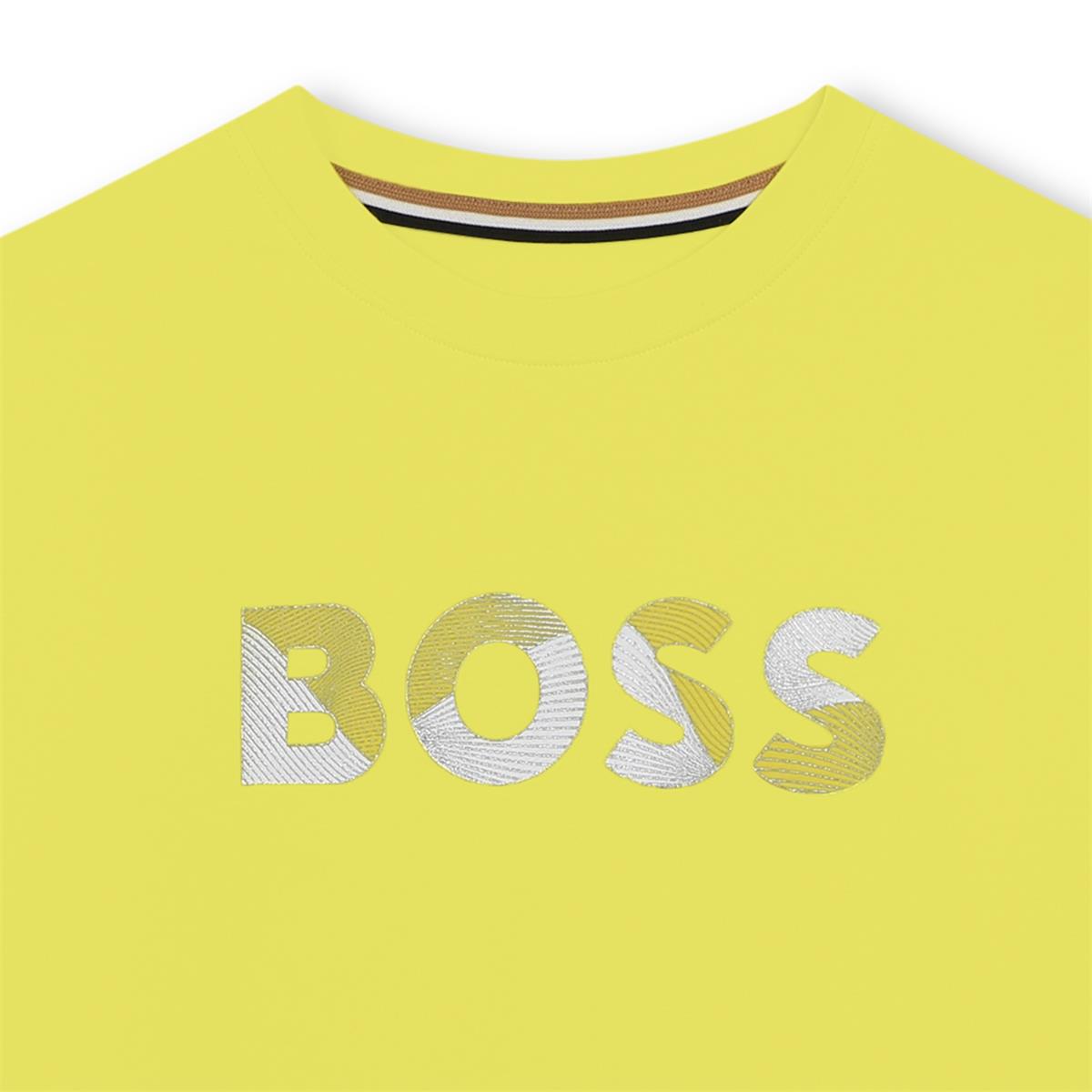 Girls Yellow Cotton T-Shirt