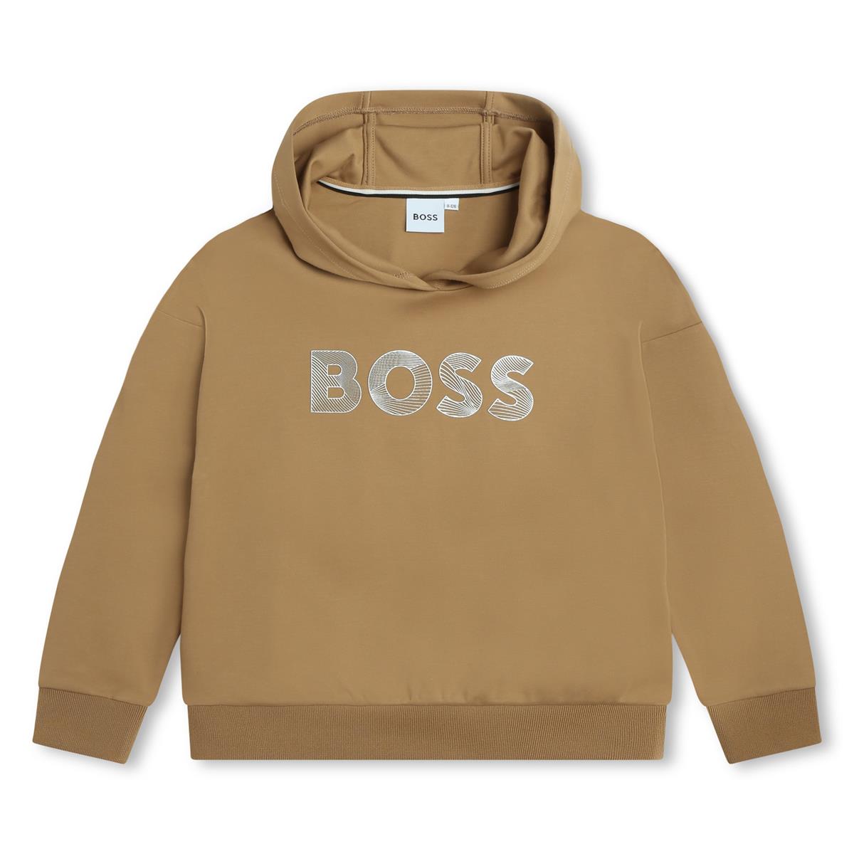 Boys Camel Hooded Sweatshirt