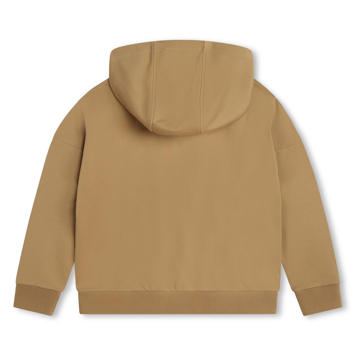 Boys Camel Hooded Sweatshirt