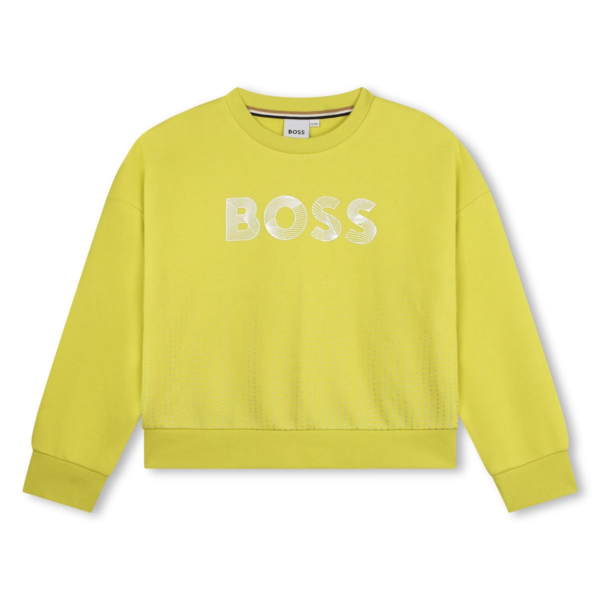 Girls Yellow Cotton Sweatshirt