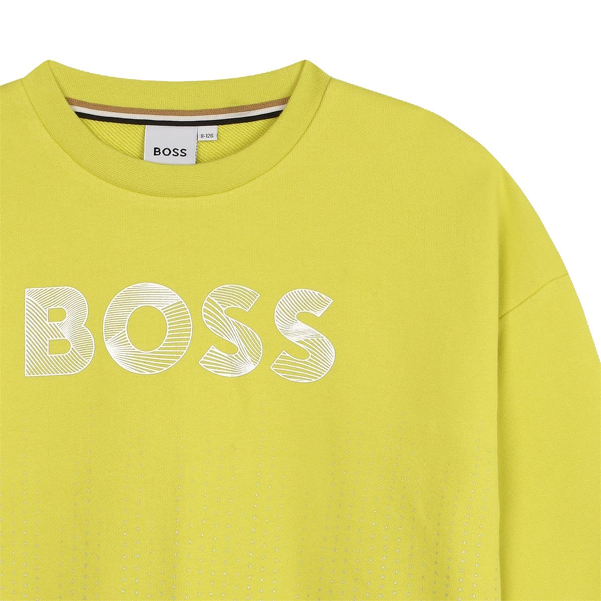 Girls Yellow Cotton Sweatshirt