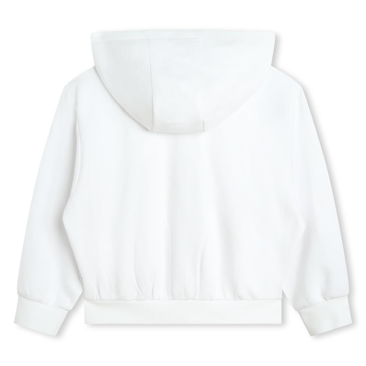 Boys White Zip-Up Top