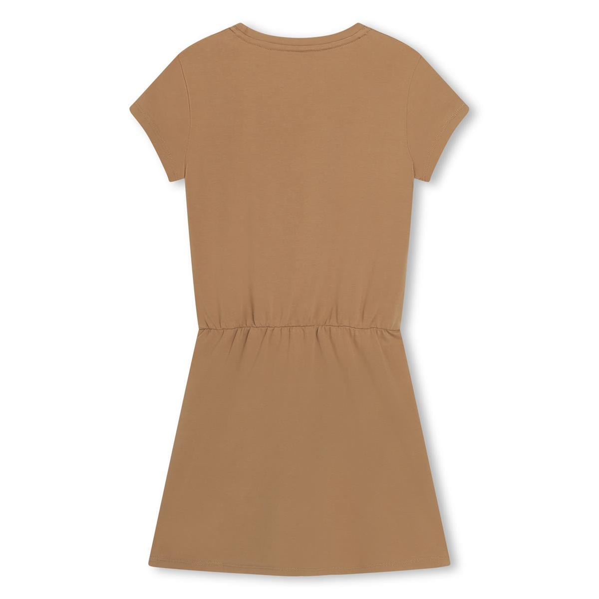 Girls Beige Cotton Dress