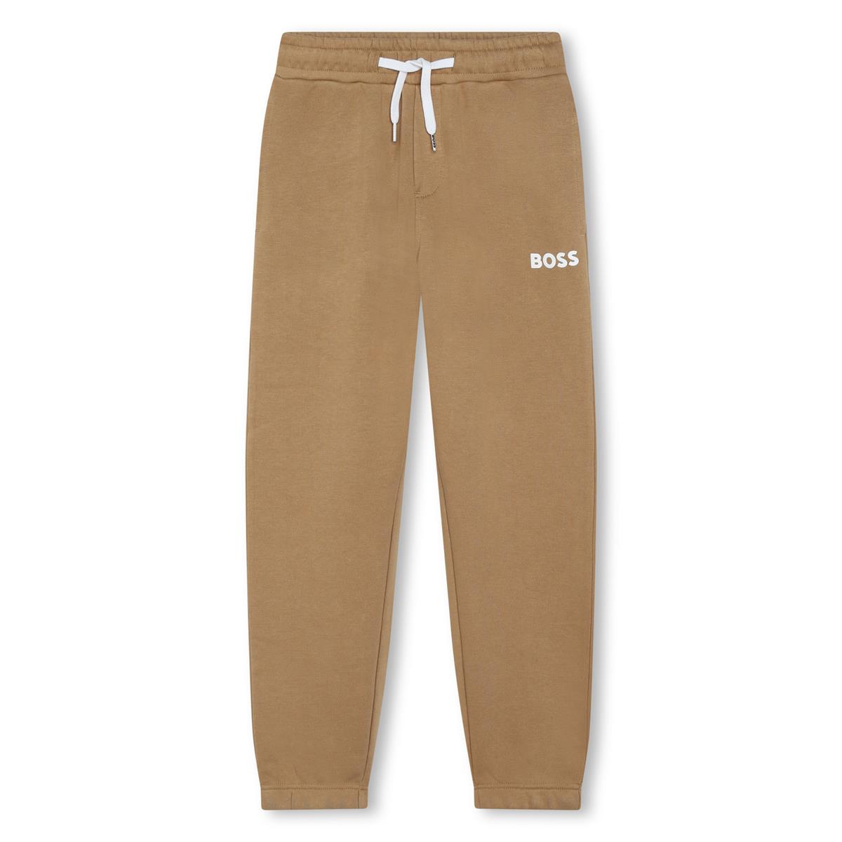 Boys Camel Cotton Trousers