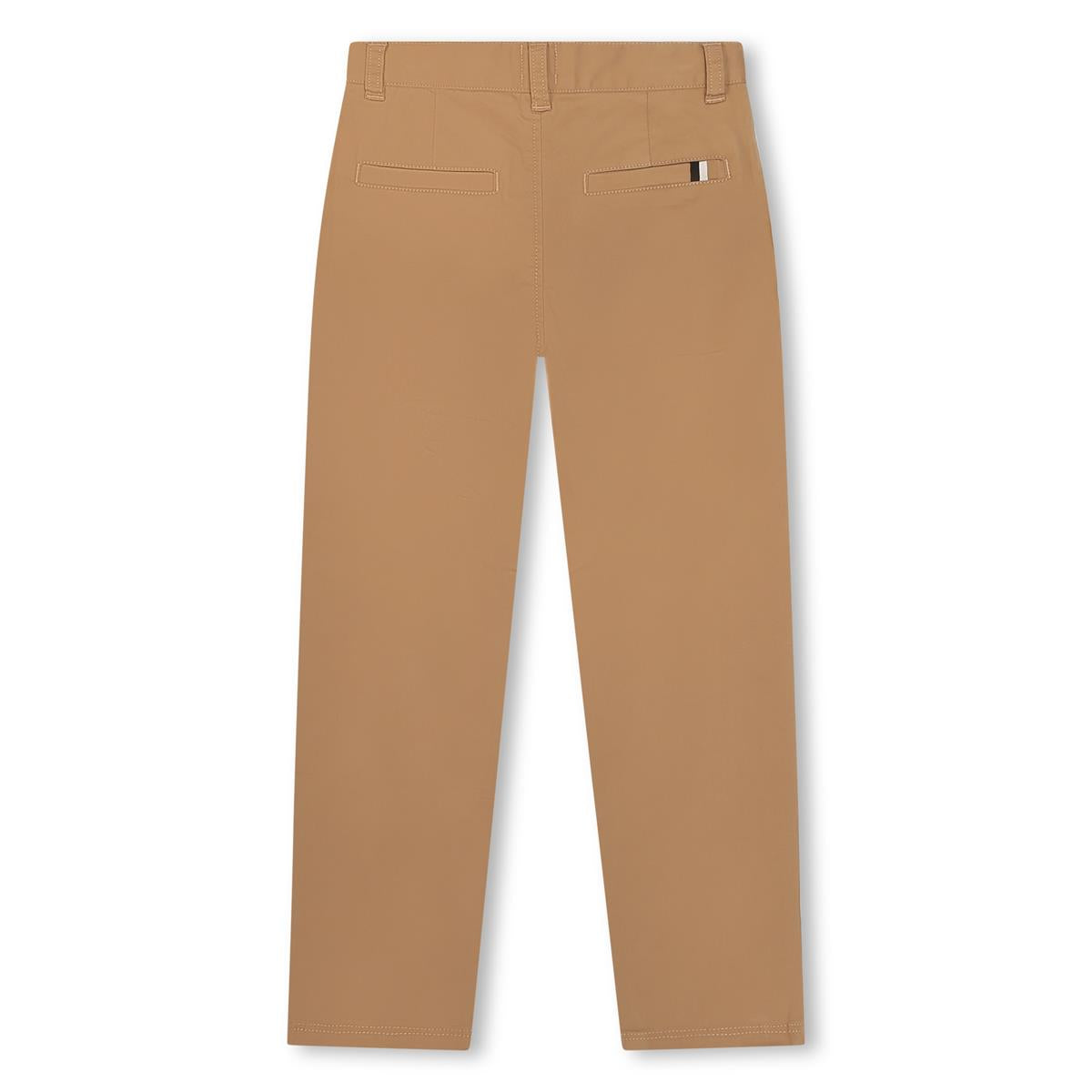 Boys Camel Cotton Trousers