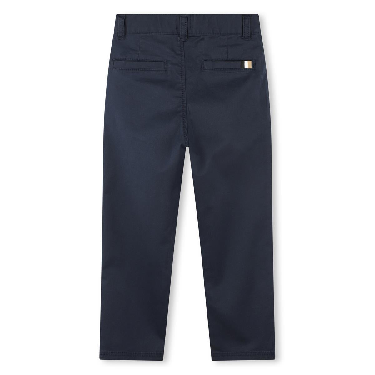 Boys Navy Cotton Trousers