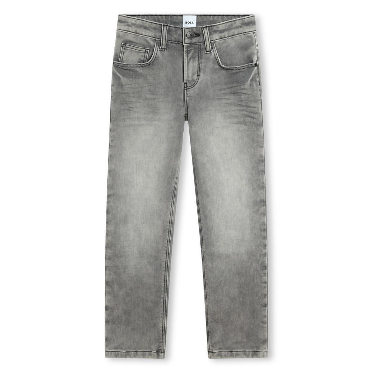 Boys Grey Denim Trousers