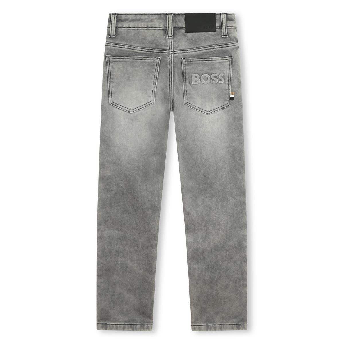 Boys Grey Denim Trousers