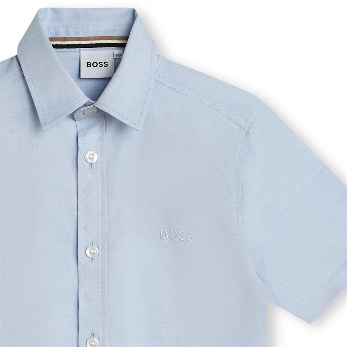 Boys Light Blue Cotton Shirt