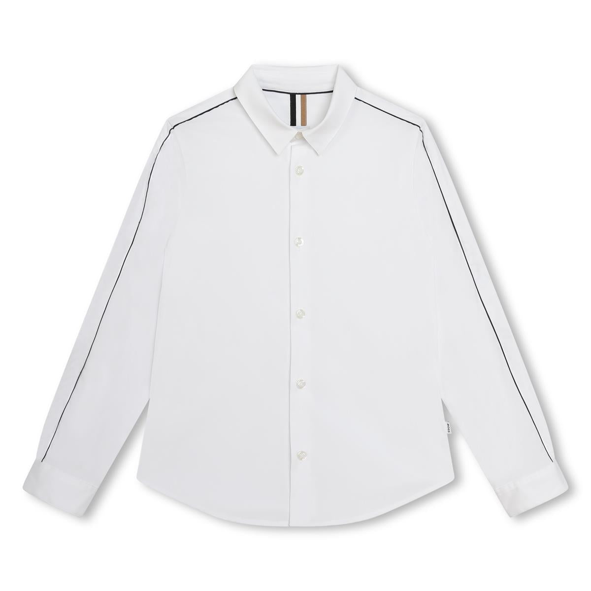 Boys White Cotton Shirt