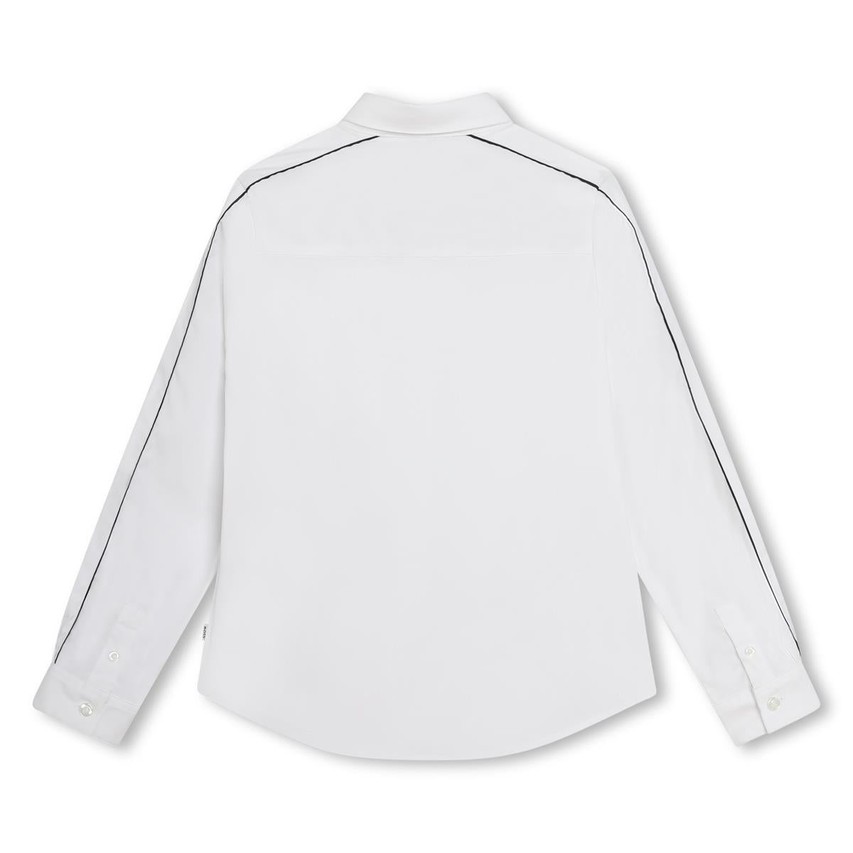 Boys White Cotton Shirt