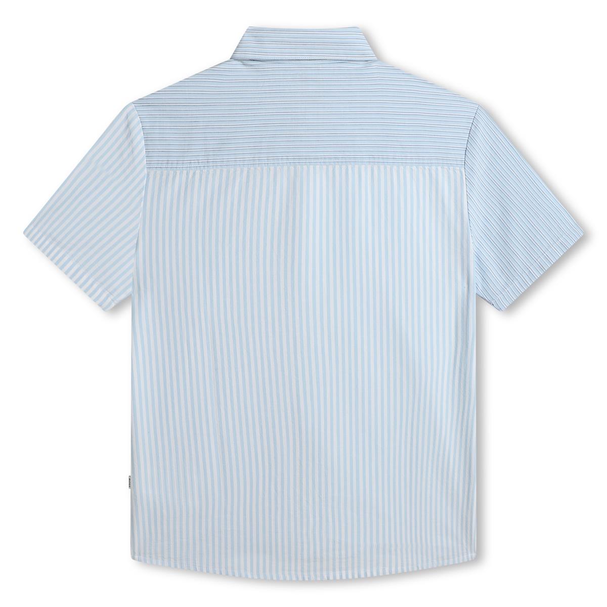 Boys Light Blue Stripes Cotton Shirt