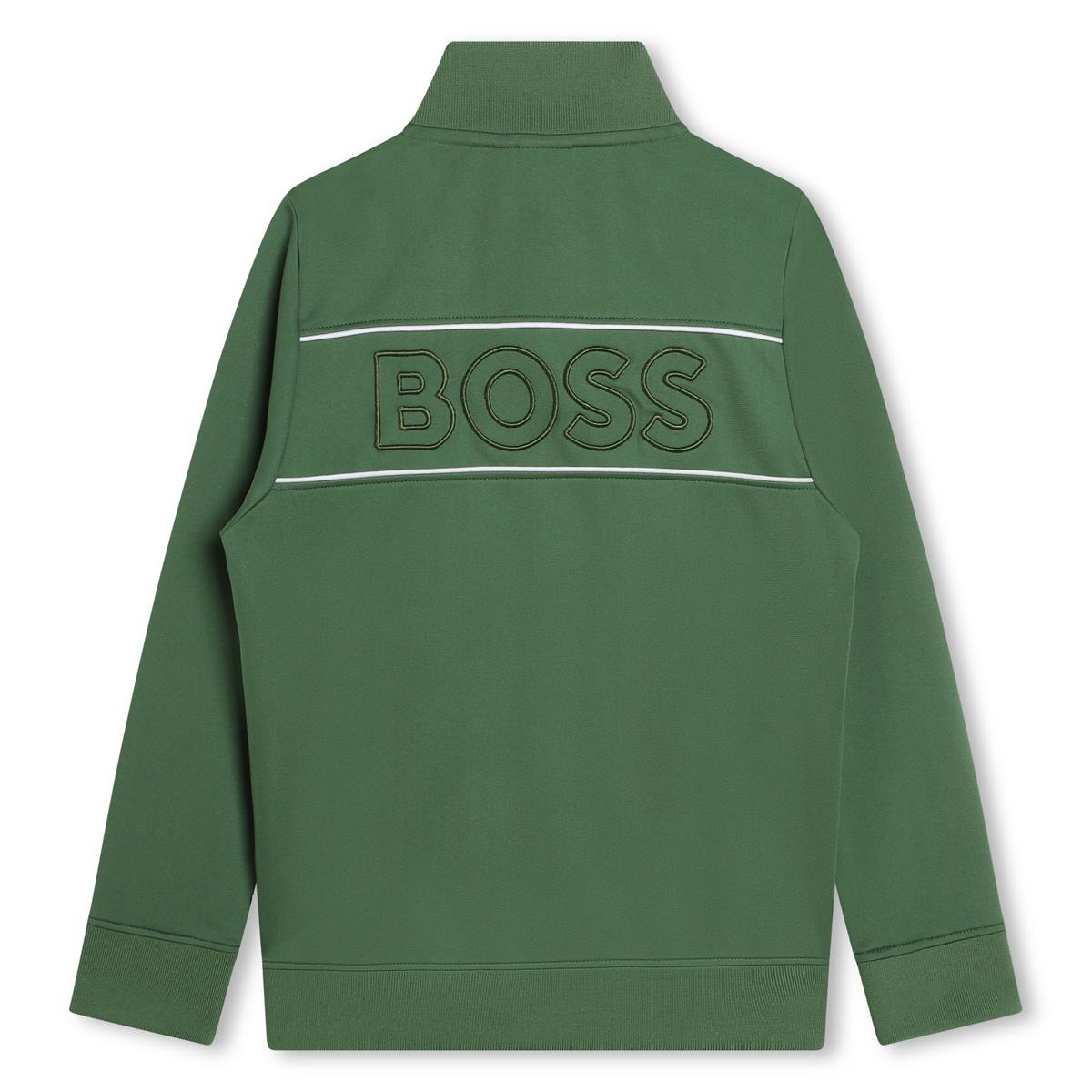 Boys Green Zip-Up Top