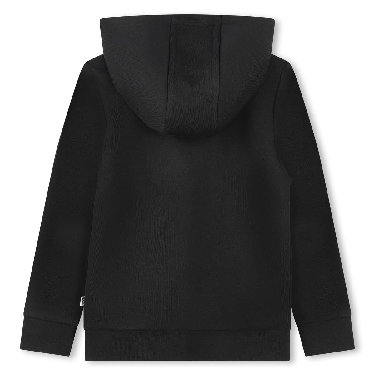 Boys Black Zip-Up Top