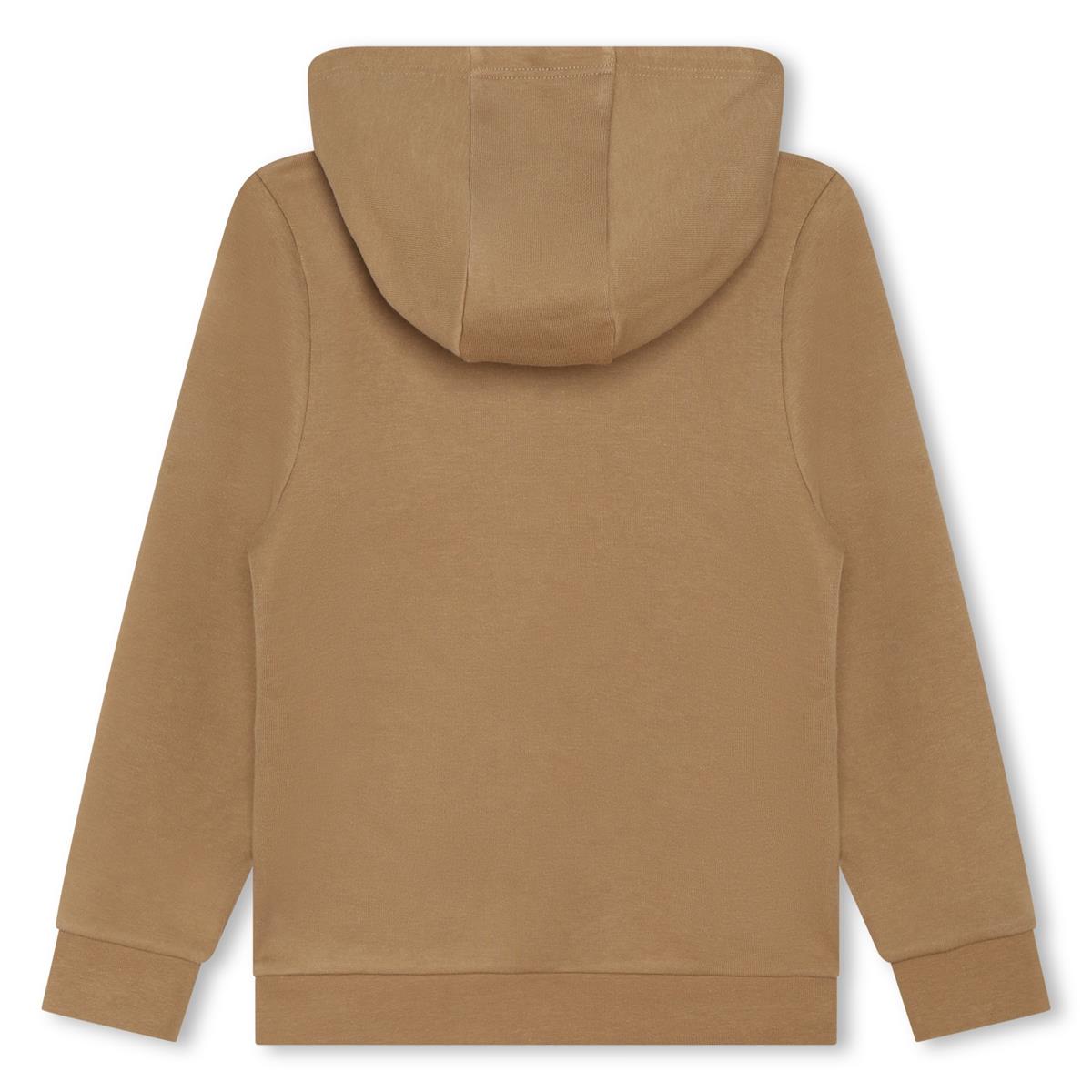 Boys Camel Zip-Up Top