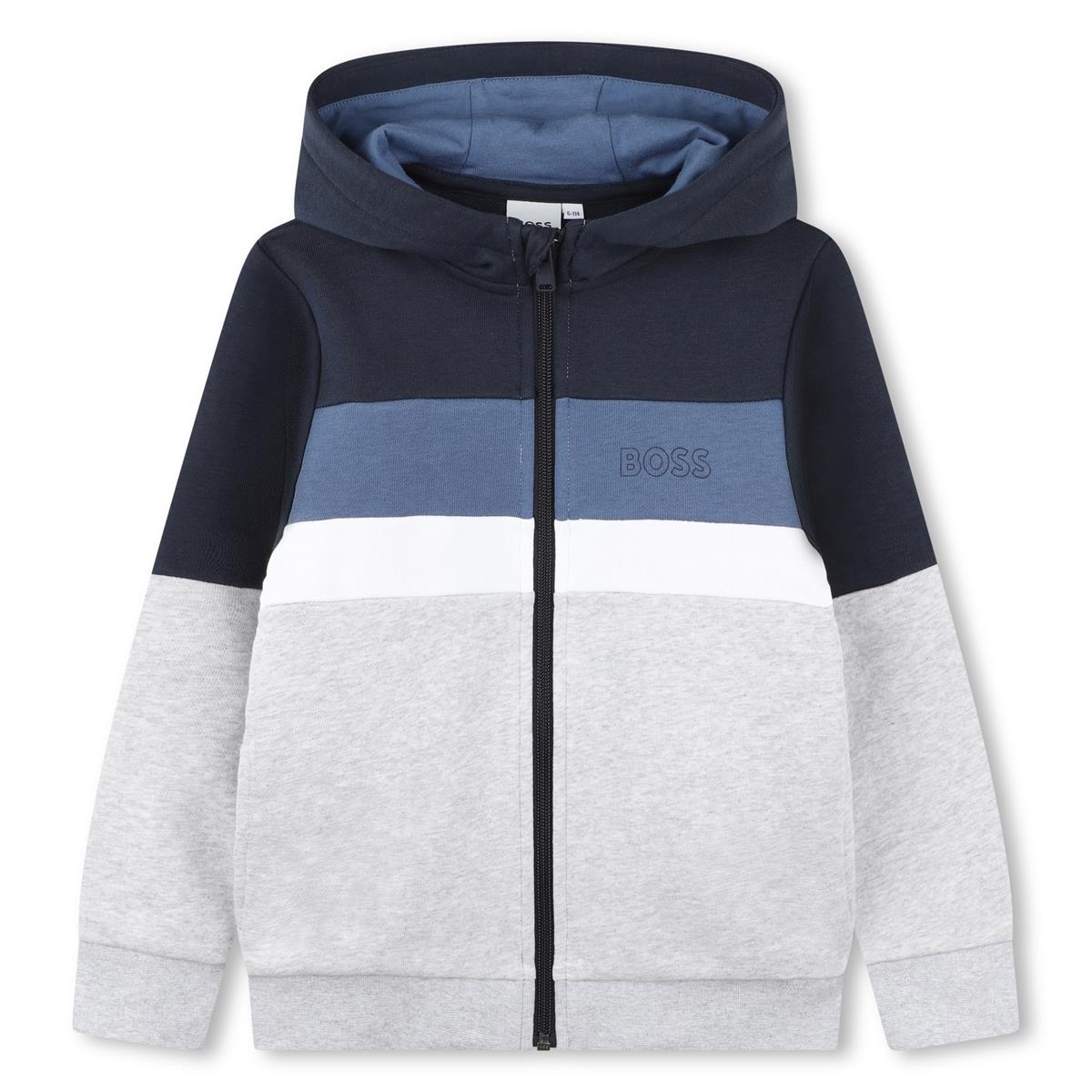 Boys Grey Zip-Up Top