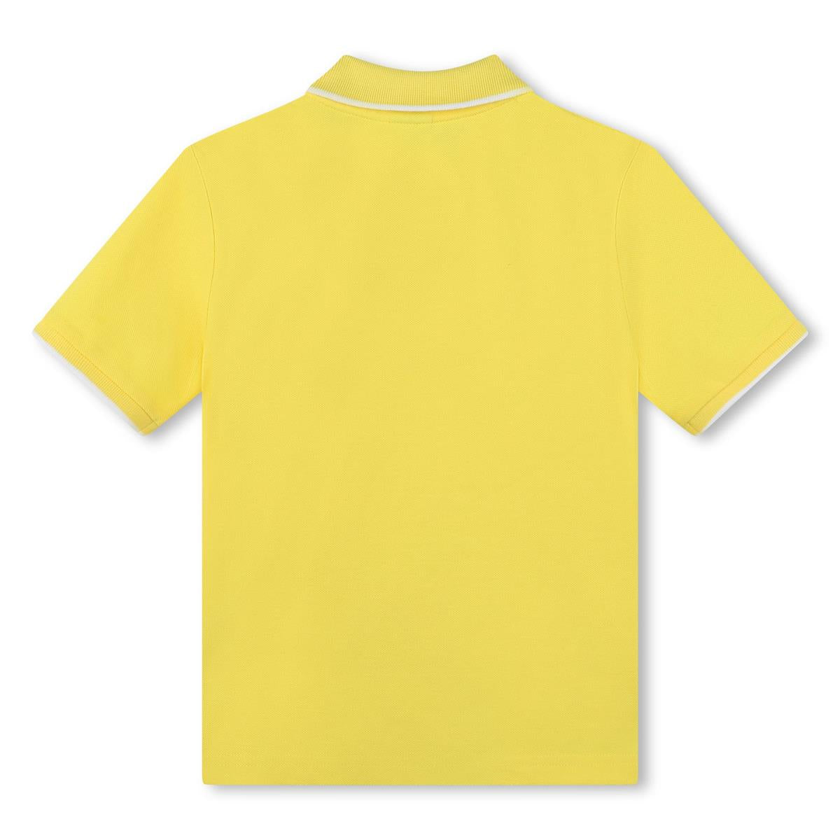 Boys Yellow Cotton Polo Shirt