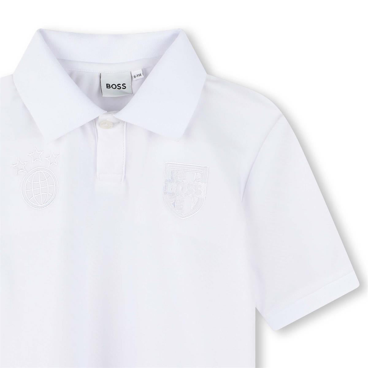 Boys White Polo Shirt