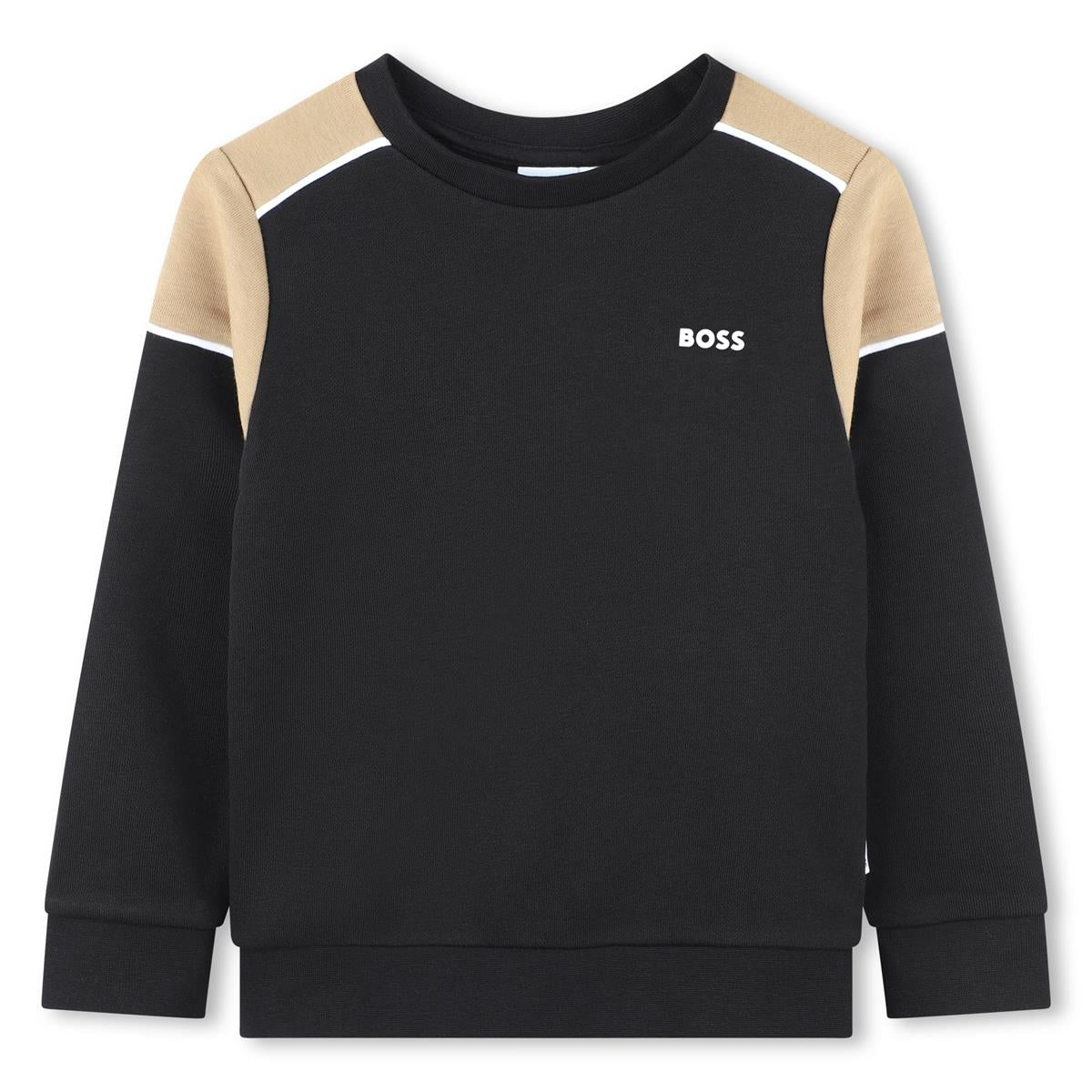 Boys Black Cotton Sweatshirt