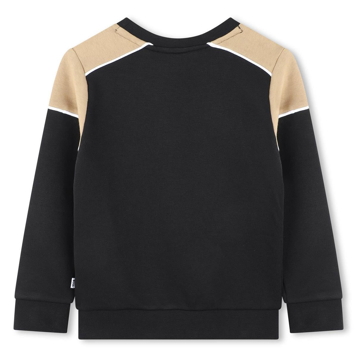 Boys Black Cotton Sweatshirt