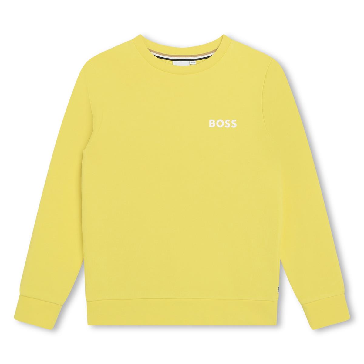 Boys Yellow Cotton Sweatshirt