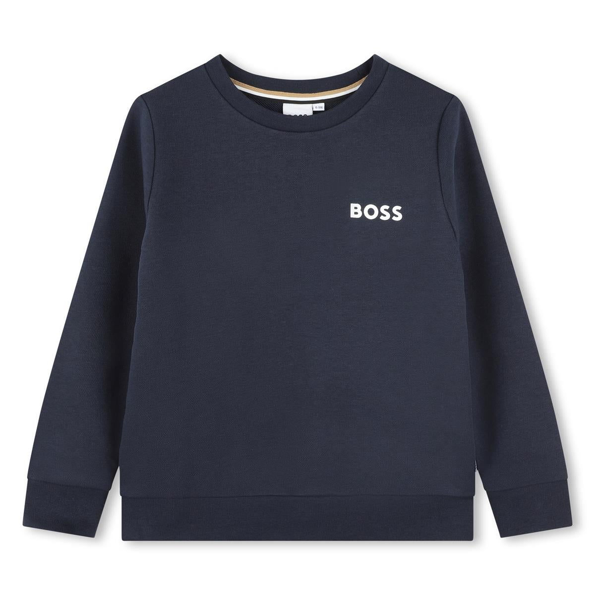 Boys Navy Cotton Sweatshirt