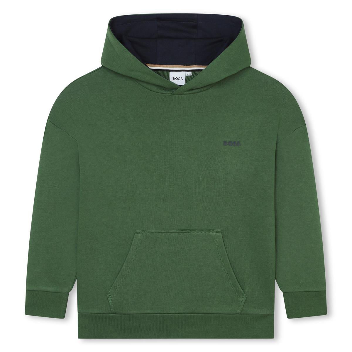 Boys Green Hooded Sweatshirt