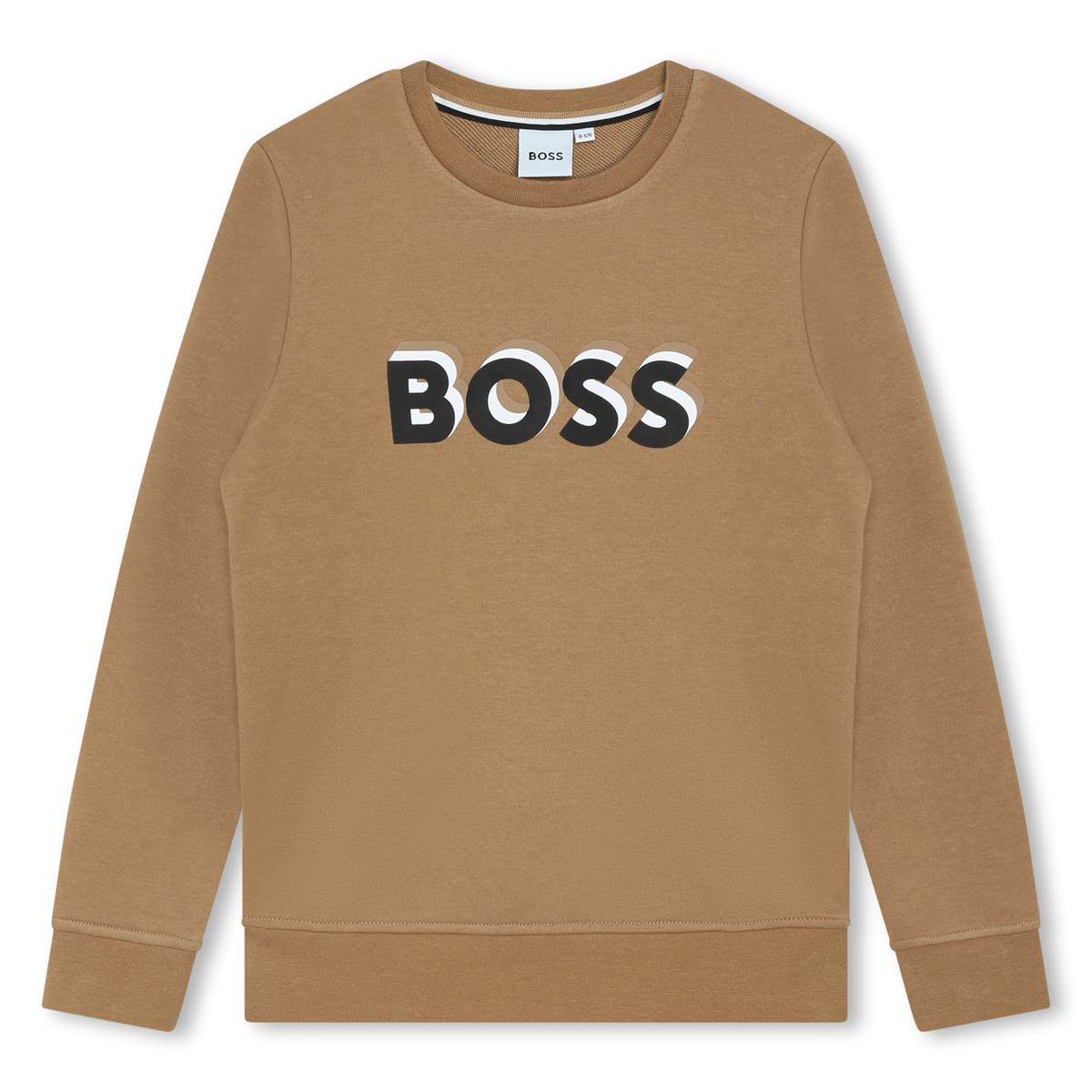 Boys Camel Cotton Sweatshirt