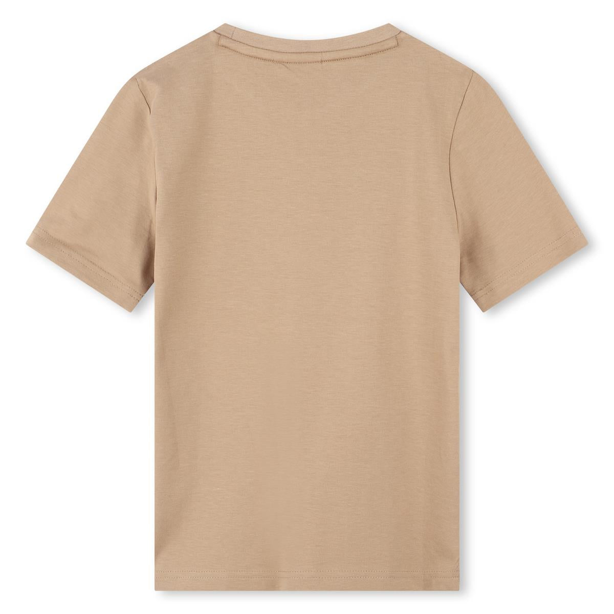 Boys Beige Cotton T-Shirt