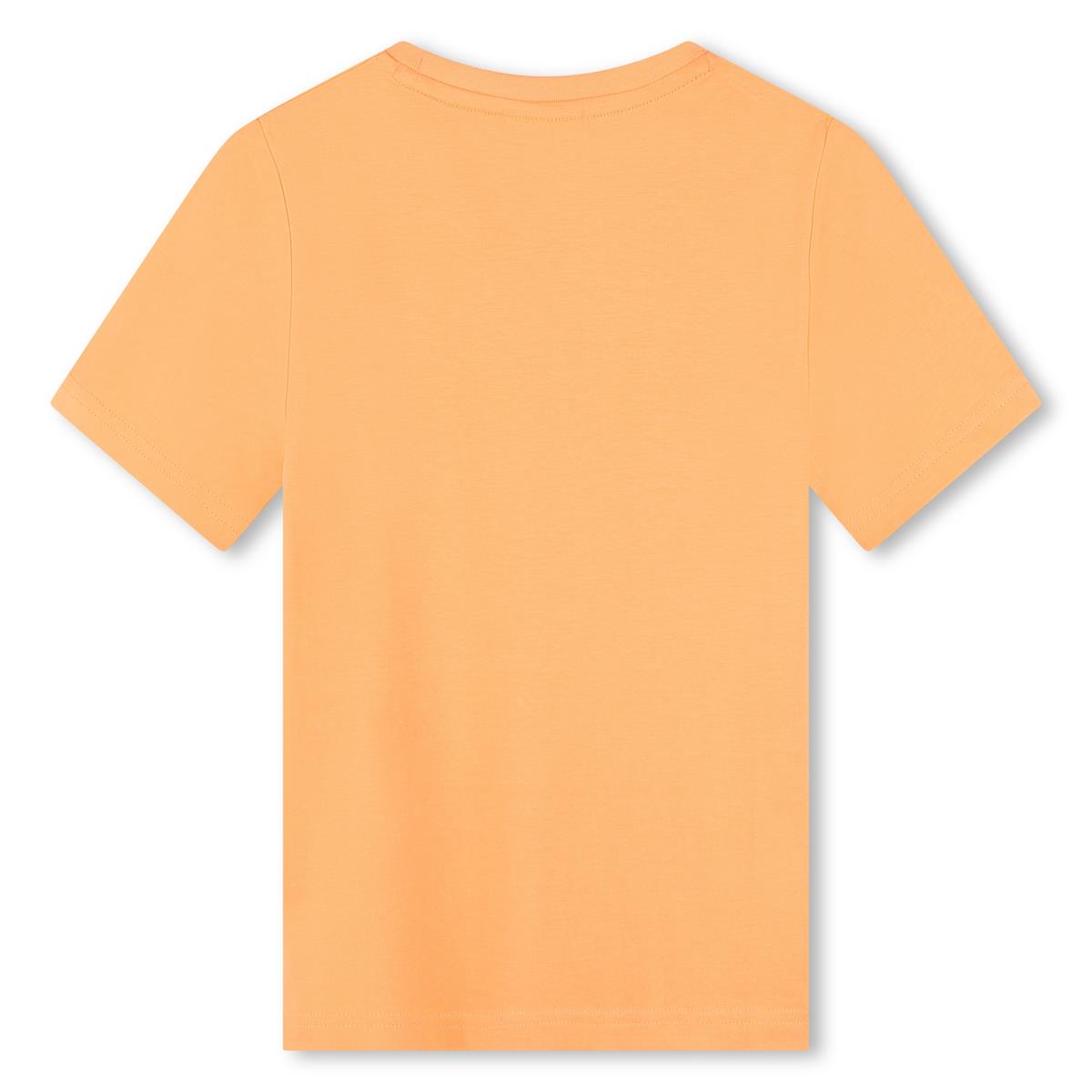 Boys Orange Cotton T-Shirt