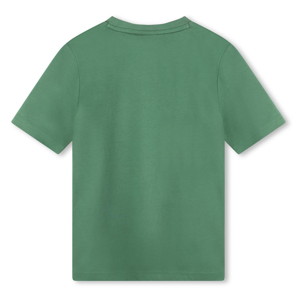 Boys Green Cotton T-Shirt