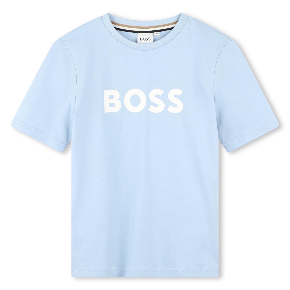 Boys Light Blue Cotton T-Shirt